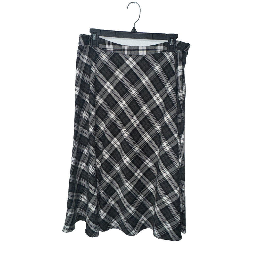 89th & Madison Womens 12 Skirt Plaid Dark Academia Preppy Scholar Professional